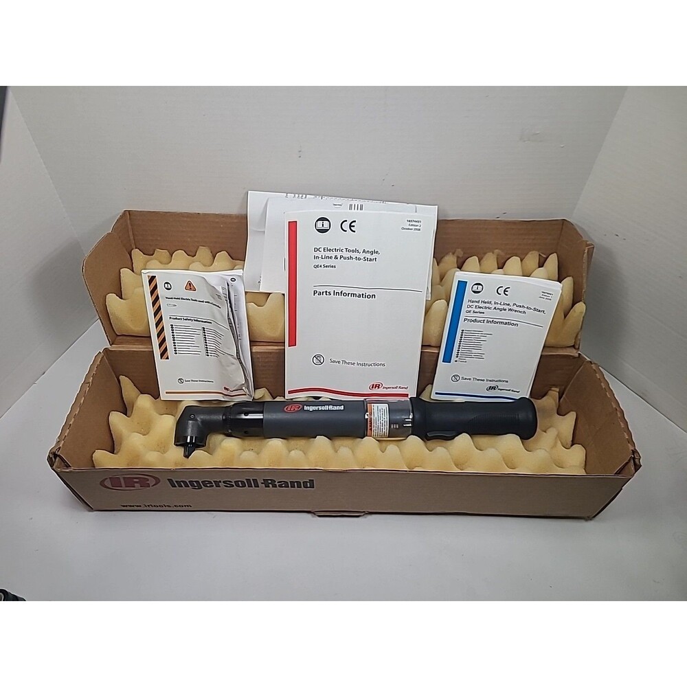 Ingersoll Rand QE4AT027PA4S06 3/8 DC Electric Angel In-line Push To Start Wrench